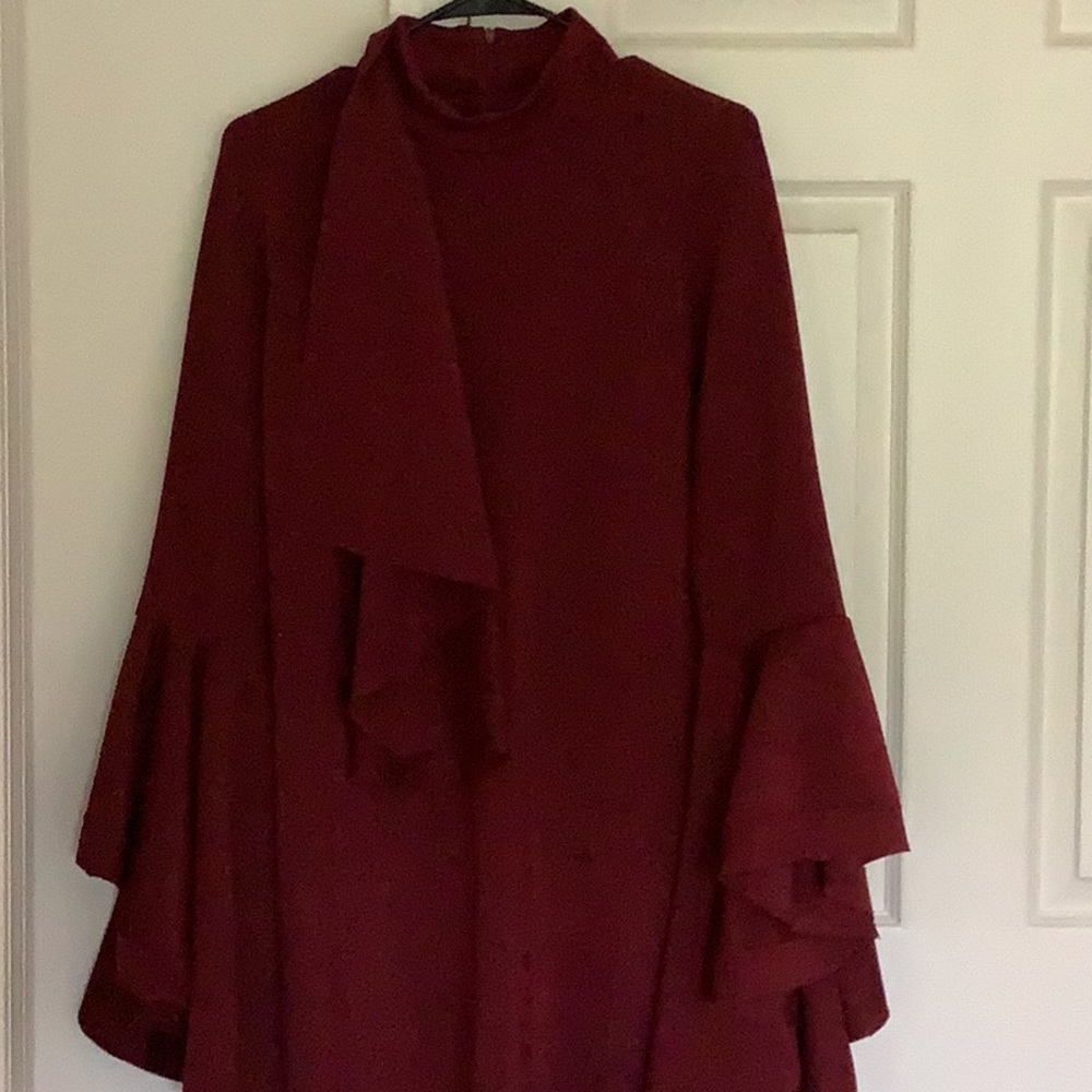 Gently used burgundy dress
